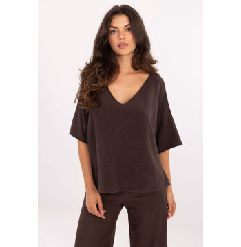 Sweter Damski Model IT-SW-2202.52 Dark Brown - Italy Moda