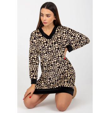 Sukienka Model RP-TU-8189-3.66 Black/Beige - Rue Paris