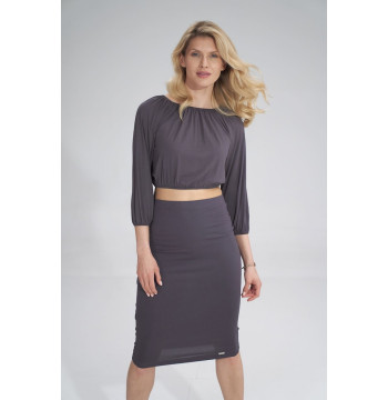 Bluzka Model M781 Dark Grey - Figl