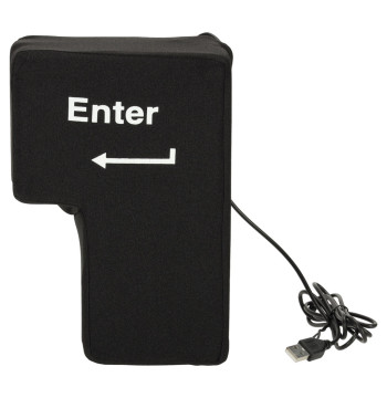 Klawisz ENTER duża antystresowa poduszka USB