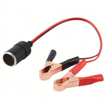 Adapter Przejściówka Gniazda Zapalniczki z Wyjściem na Krokodylki 12V 24V