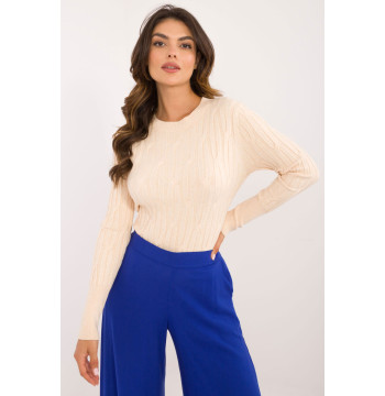Sweter Damski Model AT-SW-2338-2.00 Light Beige - AT