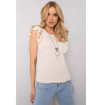 Bluzka Model TW-BZ-BI-BF002.88 Light Beige - Och Bella
