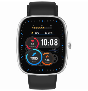 Smartwatch Męski GRAVITY GT18-4 Pomarańczowy Pasek Silikonowy + Czarny Pasek