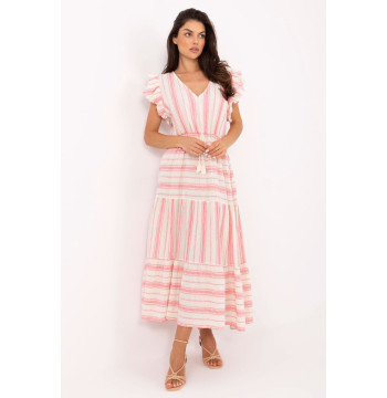 Sukienka Model TW-SK-BI-28760.97 White/Pink - Och Bella