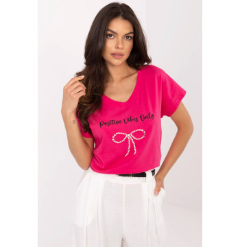 Tshirt Damski Model CLM-TS-1727.90 Fuksja - Factory Price
