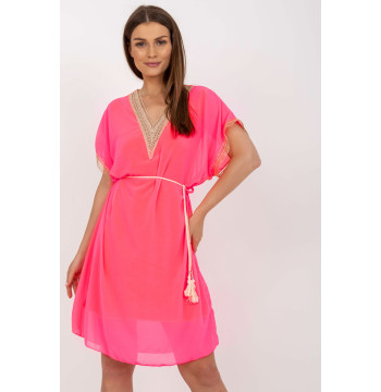 Sukienka Model DHJ-SK-1508.12 Fluo Pink - Italy Moda