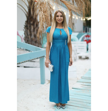 Sukienka Model Francesca Turkus Połysk - Jersa