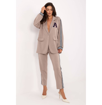 Spodnie Komplet Model IT-KMPL-9721.15 Dark Beige - Rue Paris