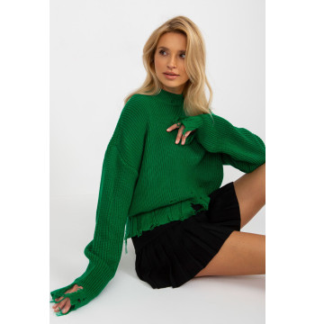 Sweter Damski Model LC-SW-0373.95P Green - Rue Paris