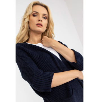 Sweter Kardigan Model LO-SW-LK-3002.98P Navy - Rue Paris