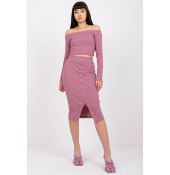 Spódnica Komplet Model RV-KMPL-7524.34 Dark Pink - Rue Paris