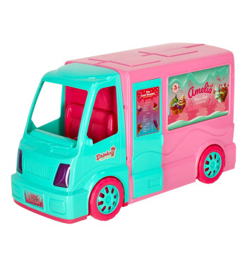 Samochód dla lalek kamper food truck zestaw 21 el.