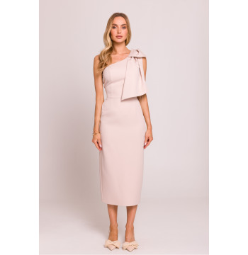 Sukienka Model MOE847 Light Beige - Moe