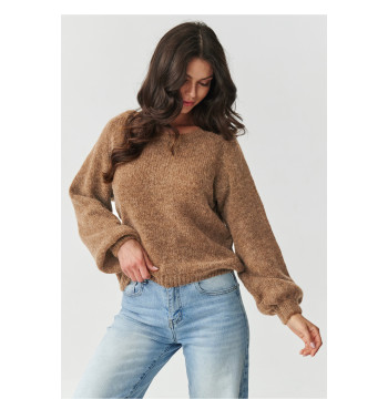 Sweter Damski Model S168 Ochra - Makadamia