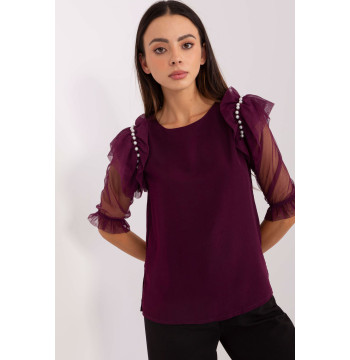 Bluzka Model LK-BZ-506682.26P Dark Violet - Lakerta