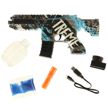 Pistolet na kulki żelowe wodne karabin niebieski zasilanie bateryjne USB 550szt. 7-8mm