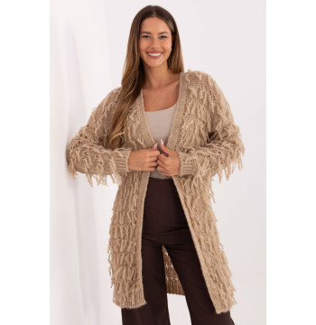 Sweter Kardigan Model MI-SW-0820.85 Beige - Rue Paris
