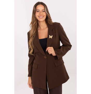 Marynarka Model IT-MA-FL8315.85 Brown - Rue Paris