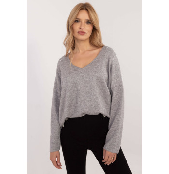 Sweter Damski Model DHJ-SW-17690.21 Grey - Italy Moda