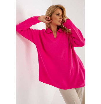 Sweter Damski Model LC-SW-2261.00P Fluo Pink - Rue Paris