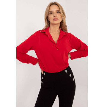 Koszula Damska Model DHJ-KS-15260.96 Red - Italy Moda