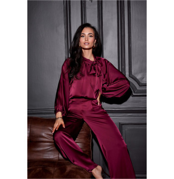 Bluzka Model Ann BOR BLU0196 Bordo - Roco Fashion