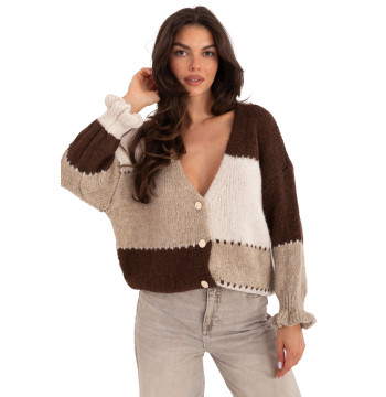 Sweter Damski Model MI-SW-0903.87 Brown - Rue Paris