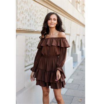 Sukienka Model Morella CBR SUK0491 Dark Brown - Roco Fashion