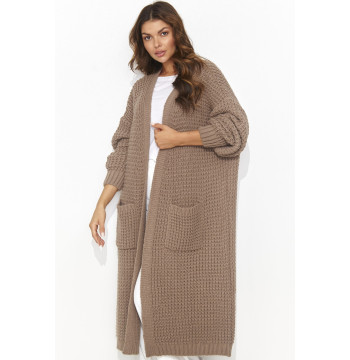 Sweter Kardigan Model NU_S99 Cappuccino - Numinou