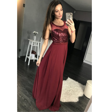 Sukienka Wieczorowa Model 17775 Oberżyna - YourNewStyle