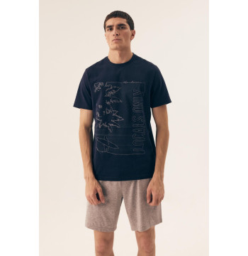 Piżama Męska Model Surf 42598-59X Navyy - Henderson