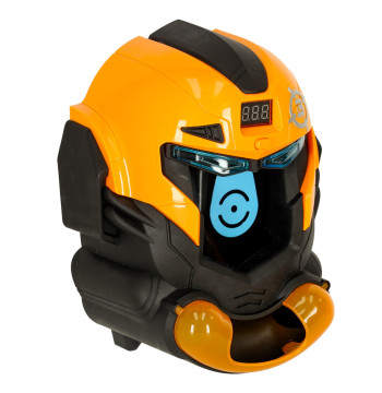 Gra zręcznościowa robot kask strzelanie do celu pistolet kulki celownik