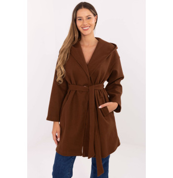 Płaszcz Damski Model IT-PL-A9587.00 Brown - Rue Paris
