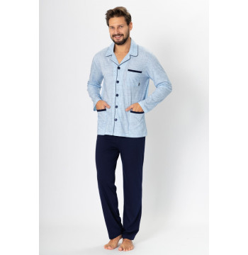 Piżama Męska Model Ambroży 196 Light Jeans - M-Max