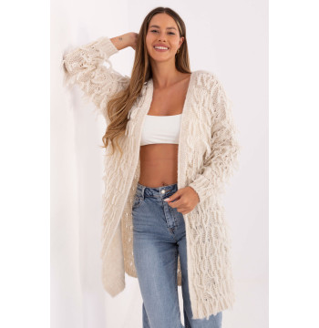 Sweter Kardigan Model MI-SW-0820.85 Light Beige - Rue Paris