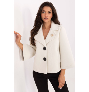 Płaszcz Damski Model IT-KR-FL8159.24 Light Beige - Rue Paris