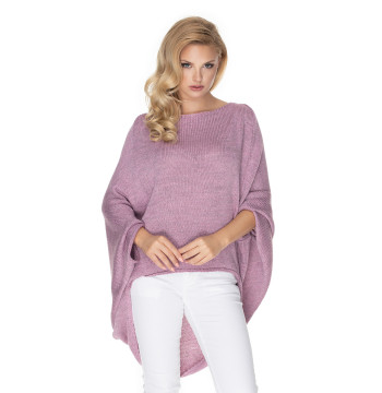 Sweter Ponczo Model 30068 Lila - PeeKaBoo