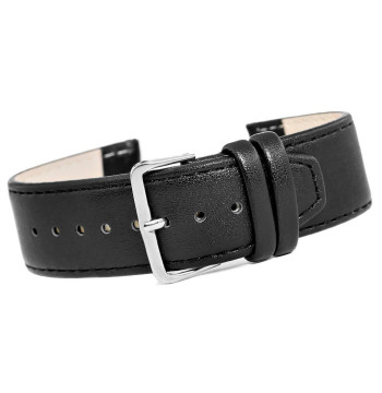 Pasek do zegarka CLASSIC - skóra 24 mm 4999-24XXL-1S Czarny