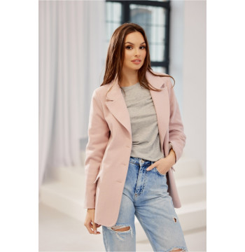 Marynarka Model Freya ROZ ZAK0016 Pink - Roco Fashion