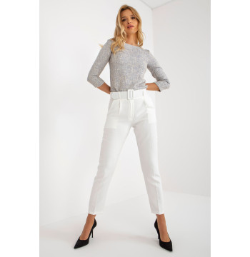 Spodnie Damskie Model DHJ-SP-12787.21X Ecru - Italy Moda