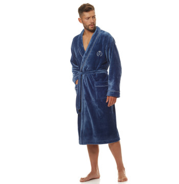Szlafrok Męski Model Luca 2111 Navy - L&L collection