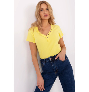Bluzka Model DHJ-BZ-25168.00 Yellow - Italy Moda