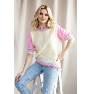 Sweter Damski Model 30093 Light Yellow - PeeKaBoo