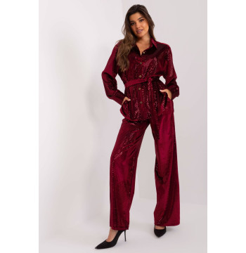Spodnie Komplet Model LK-KMPL-509498.08 Bordo - Lakerta