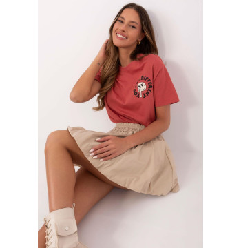 T-shirt Damski Model D12022AC02645E Coral - Sublevel