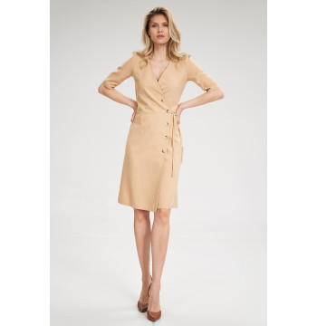 Sukienka Model M703 Beige - Figl Hurtownia odzieży on-line, moda damska, bielizna i obuwie dla kobiet - Matterhorn.pl