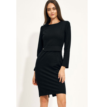 Sukienka Czarna ołówkowa sukienka S206 Black - Nife