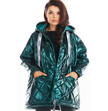 Kurtka Damska Model A385 Green Pikówka - awama