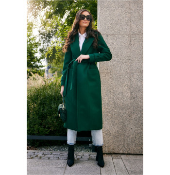 Płaszcz Damski Model Sovan ZIE PLA0035 Green - Roco Fashion